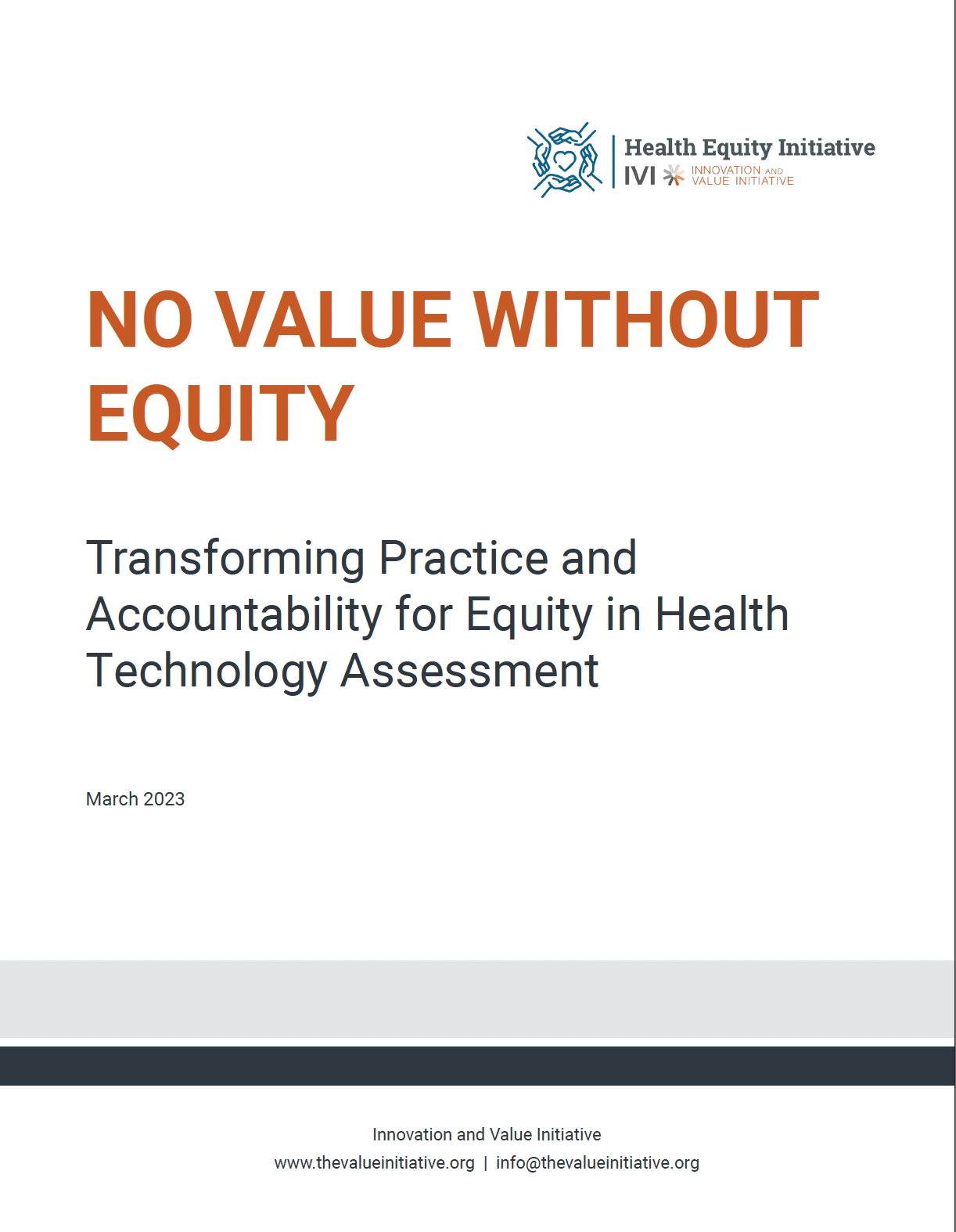 Key Findings Report: No Value Without Equity — Transforming Practice and Accountability for Equity in Health Technology Assessment
